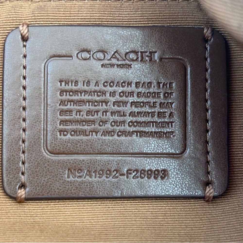 Coach Tan Leather Shoulder Bag - Picture 7 of 8